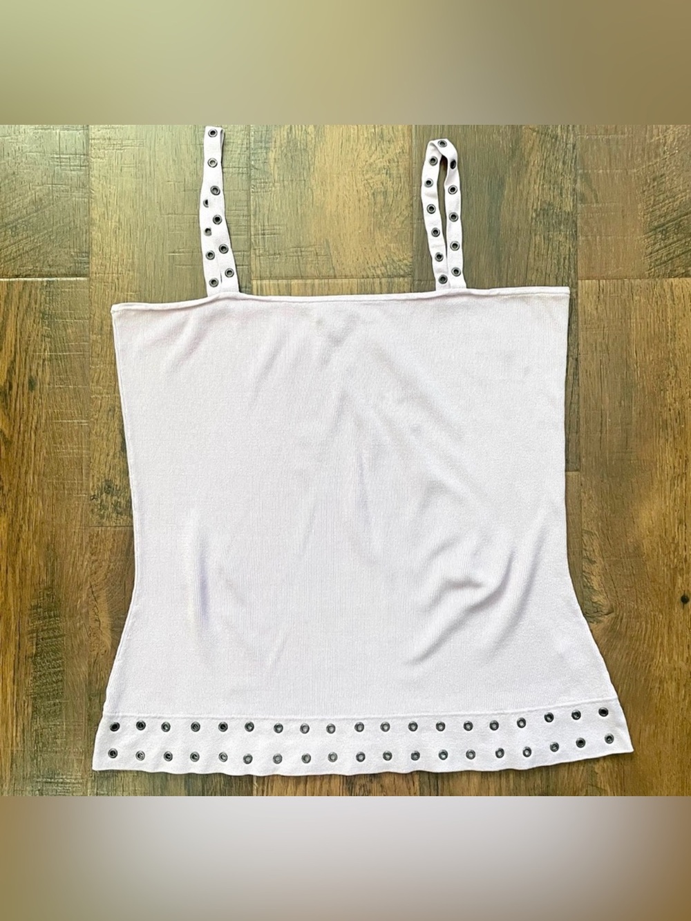 BISOU Jeans lavender knit tank top, size XL